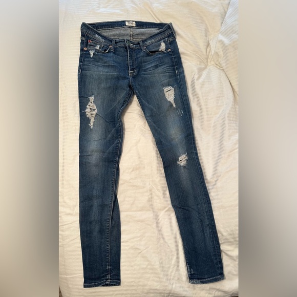 Hudson Skinny Distressed Jeans - Picture 4 of 5